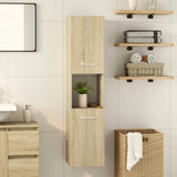 Bathroom Cabinet Sonoma Oak 30x30x130 cm Engineered Wood 849635