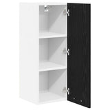 Hanging Cabinet Black Oak and White 30 x 31 x 80 cm 884244