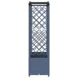 Raised Bed with Trellis and Roof Grey 204 x 40 x 141 cm PP 42032562