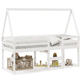 High Sleeper Bed without Mattress White 90x200 cm Solid Wood Pine 3282093