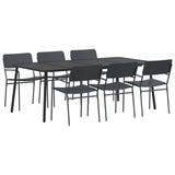 Dining Set 7 pcs Anthracite Steel 3422857