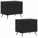 TV Cabinet Black Engineered Wood 897556
