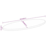 Table Top 110x40x2.5 cm Oval Solid Wood Mango 370821