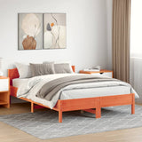 Bed Frame without Mattress Wax Brown 140x200 cm Solid Wood Pine 842597
