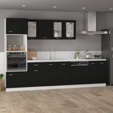 Drawer Bottom Cabinet Black Engineered Wood Medium 801213