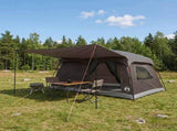 Family Tent Brown Grey 420 x 305 x 200 cm Polyester and Steel 42029002