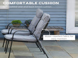 Seven-Piece Garden Dining Set with Cushions - Grey T3398P315980