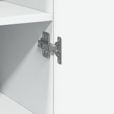 Slim Storage Cabinet White 40x42.5x225 cm Engineered Wood 3281273