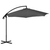 Cantilever Garden Parasol Anthracite Polyester, Steel 44875