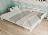 Daybed Cabin Bed Wooden 3FT Single Sofa Guest Bed Sofa Bed, Pull out Trundle Wooden Bed Heart-Shaped WF308949AAW