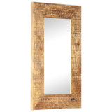 Hand-Carved Mirror 80x50x2.5 cm Solid Mango Wood 321648