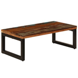 Coffee Table 100x50x35 cm Solid Reclaimed Wood and Steel 247338