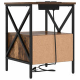 Bedside Cabinet Smoked Oak 41.5 x 40.5 x 55 cm Engineered Wood 859554