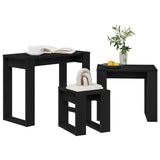 Nesting Tables 3 pcs Black Oak 61 x 28 x 47 cm Engineered Wood 862677