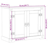 Bathroom Sink Cabinet Corona 73x33x60 cm Solid Wood Pine 4002791