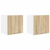 Hanging Cabinet Riga 2 pcs Sonoma Oak and White 40 x 31 x 40 cm 884135