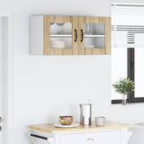 Wall Glass Cabinet PORTO Sonoma Oak 80 x 31 x 40 cm 885297