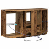 Corner LED TV Cabinet 100 x 40 x 50 cm Old Wood Engineered Wood 889803