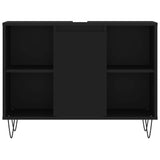 Bathroom Cabinet Black 80x33x60 cm Engineered Wood 831629