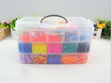 15000Pcs Kit Box Rubber Loom Bands Children Mult-color Make Woven Bracelet 43248119