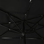 3-Tier Garden Parasol with Aluminium Pole Black 2.5x2.5 m 313842
