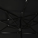 3-Tier Garden Parasol with Aluminium Pole Black 2.5x2.5 m 313842