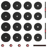 2-in-1 Dumbbell Set 30kg Black and Red 3403860