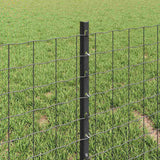 Fence Post 44 pcs Grey 80 cm Steel 3335929