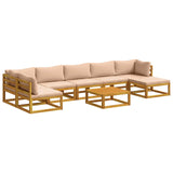 Sofa Set 8 pcs Natural Solid Acacia Wood 3417306