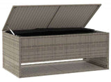 Outdoor Cushion Box Grey 100x55x55.5 cm Poly Rattan 4104143