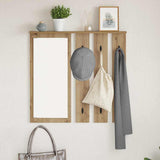 Wall-Mounted Coat Rack with Shelf Artisan oak 84 x 10 x 80 cm 874498