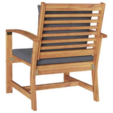 Chair with Cushion 2 pcs Brown and Dark Grey 65 x 60 x 76.5 cm 42006408