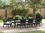 Garden Dining Set 9 pcs Cream Powder-Coated Steel 3379225