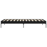 Bed Frame Black Oak 80 x 200 cm Engineered Wood 8009133