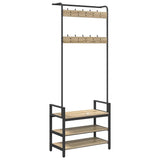 Coat Rack Sonoma Oak 75 x 34 x 184 cm Engineered wood 879954