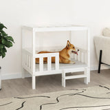 Dog Bed White 95.5x73.5x90 cm Solid Wood Pine 822383