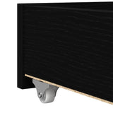 Daybed with Headboard Black Oak 90 x 190 cm Engineered Wood 3333998