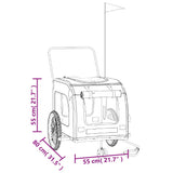 Pet Bike Trailer Blue and Black Oxford Fabric and Iron 94030