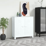 Storage Chest White Steel Medium Storage Chest Rectangular 339624