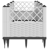 Garden Planter with Pegs White 123.5x43.5x43.5 cm PP 368020