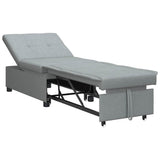 Sofa Bed Light Grey 194 x 50 x 82 cm Plywood 42008582