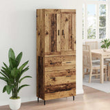 Highboard with Drawer 2 pcs Old Wood Engineered Wood 3415629