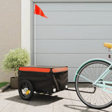 Bike Trailer Black and Orange 30 kg Iron 94075