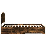 Bed Frame with Headboard Smoked Oak 70 x 190 cm Engineered Wood 3413670
