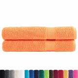 Premium Sauna Towels SOLUND 2 pcs Orange 80x200 cm 600 gsm 137386