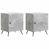 Bedside Cabinet 2 pcs Concrete Grey 43 x 34.5 x 50 cm 895492