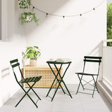 Garden Folding Chair Folding 2 pcs Green 42 x 46 x 82cm Metal 42002955