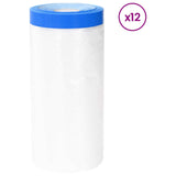 Masking Film with Adhesive Tape 12 pcs Transparent and Blue 42033257