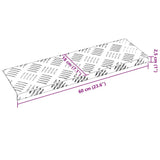Stair Tread Rectangular 5 pcs Silver 60 x 18 x 2.5 cm Aluminium 4104232
