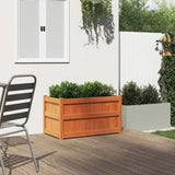 Garden Planter Wax Brown 90x50x50 cm Solid Wood Pine 837463